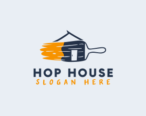 Paint House Brush logo design