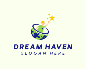 Human Planet Star logo design