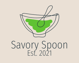 Minimalist Soup Bowl  logo design