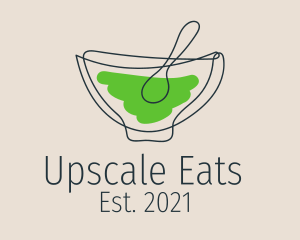 Minimalist Soup Bowl  logo design