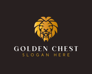 Golden Luxury Lion logo design