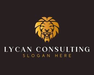 Golden Luxury Lion logo design