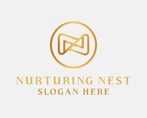 Elegant Infinity Letter N logo design