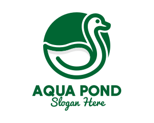 Green Leaf Duck logo design