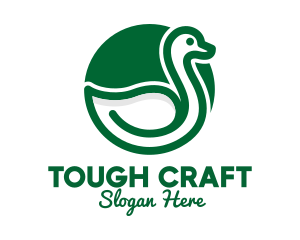 Green Leaf Duck logo design