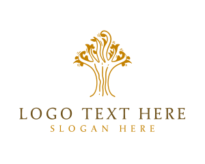 Golden Tree Plant  logo