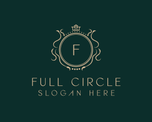 Crown Circle Shield logo design