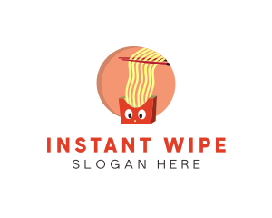 Fries Ramen Noodles logo design