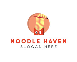 Fries Ramen Noodles logo design