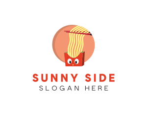 Fries Ramen Noodles logo design