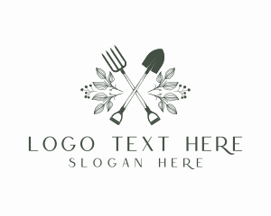 Shovel Rake Gardening Tool logo