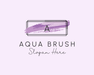 Frame Watercolor Brushstroke logo design