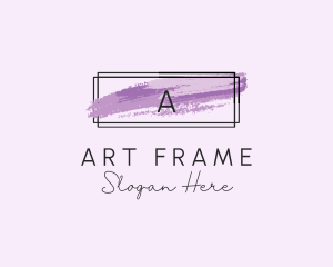 Frame Watercolor Brushstroke logo design