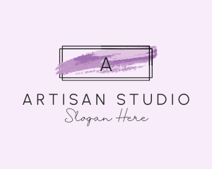 Frame Watercolor Brushstroke logo design