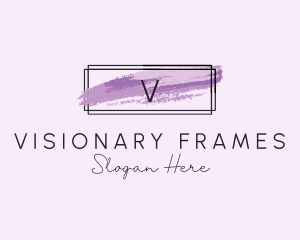 Frame Watercolor Brushstroke logo design