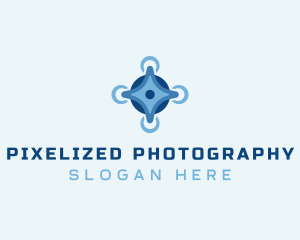 Aerial Quadcopter Drone logo design