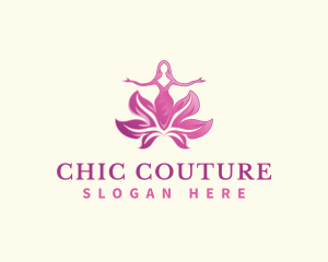 Fashion Flower Lady logo design