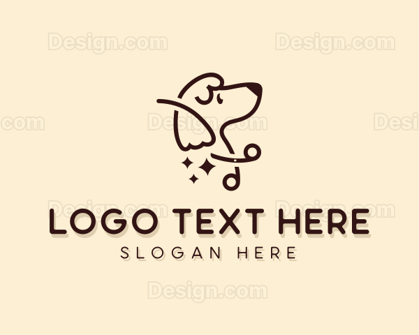 Scissors Dog Pet Care Logo