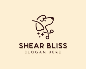 Scissors Dog Pet Care logo design