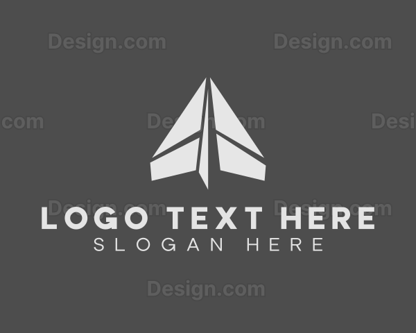 Triangle Paper Plane Travel Logo