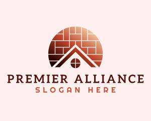 Home Brick Tiling logo design