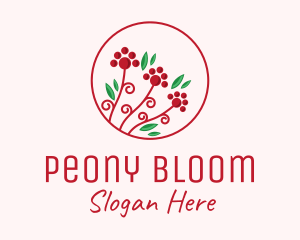 Christmas Holly Plant logo design