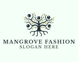 Human Mangrove Tree logo