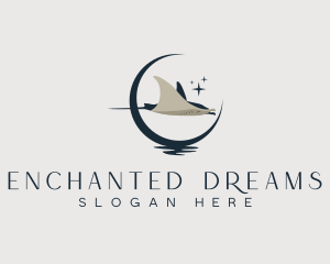 Mystical Moon Stingray logo design