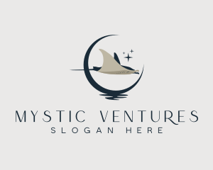 Mystical Moon Stingray logo design