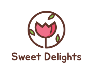 Tulip Flower Wellness Spa  logo design