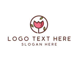 Tulip Flower Wellness Spa  logo design