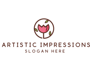 Tulip Flower Wellness Spa  logo design