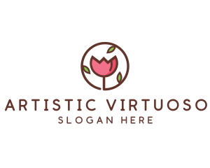 Tulip Flower Wellness Spa  logo design