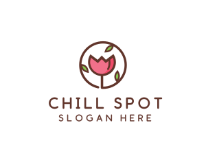 Tulip Flower Wellness Spa  logo design