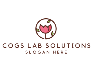 Tulip Flower Wellness Spa  logo design