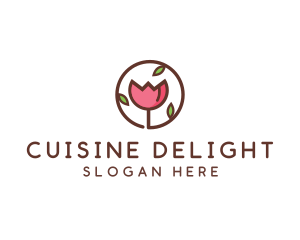 Tulip Flower Wellness Spa  logo design