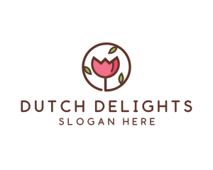 Tulip Flower Wellness Spa  logo design