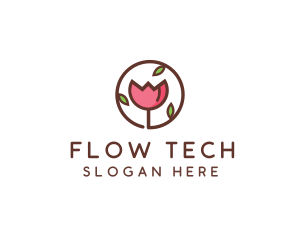 Tulip Flower Wellness Spa  logo design