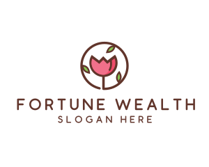 Tulip Flower Wellness Spa  logo design