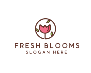 Tulip Flower Wellness Spa  logo design