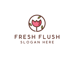 Tulip Flower Wellness Spa  logo design