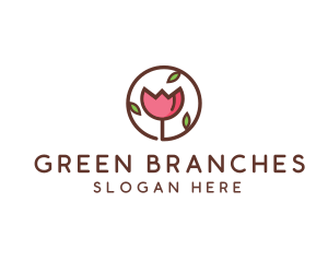 Tulip Flower Wellness Spa  logo design