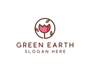 Tulip Flower Wellness Spa  logo design