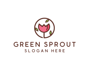 Tulip Flower Wellness Spa  logo design