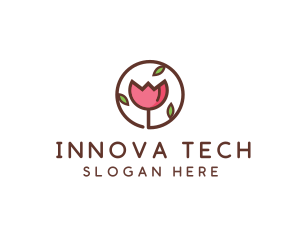 Tulip Flower Wellness Spa  logo design