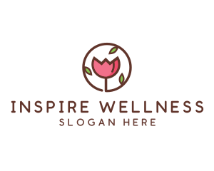 Tulip Flower Wellness Spa  logo design