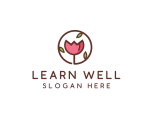 Tulip Flower Wellness Spa  logo design