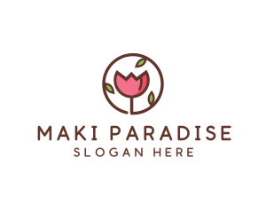 Tulip Flower Wellness Spa  logo design