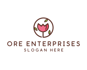 Tulip Flower Wellness Spa  logo design