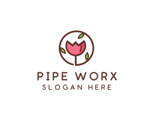 Tulip Flower Wellness Spa  logo design